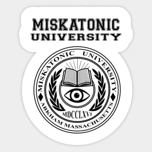 Miskatonic University Crest Black- HP Lovecraft Sticker